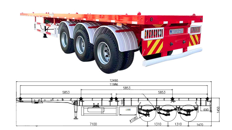 40ft flatbed trailer Ideas |  Semi Flatbed Trailer for Sale in Mauritius