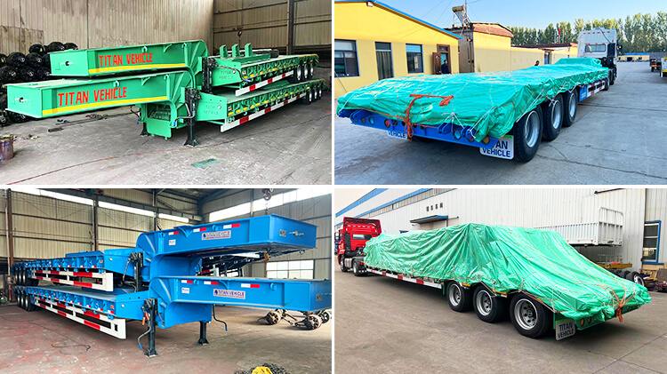 Semi Low Bed Trailer for Sale in Mauritius | Tri/3 Axle Low Bed Trailer Truck