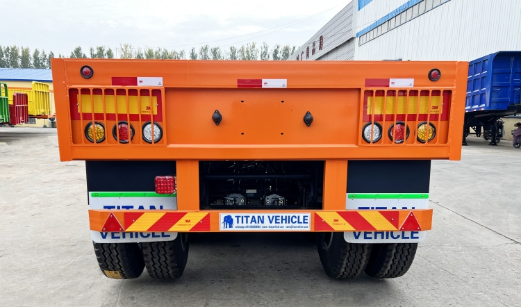 4 Axle 40 Foot Flatbed Semi Trailer with Front Wall for Sale in Mauritius
