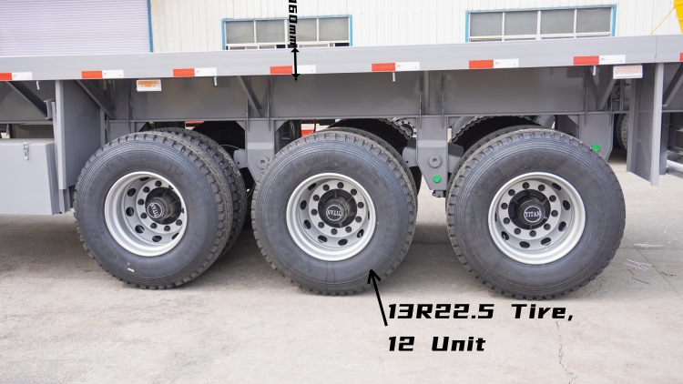 Tri Axle Trailer for Sale in Mauritius | Tri Axle 48 Ft Flatbed Trailer for Sale in Port Louis