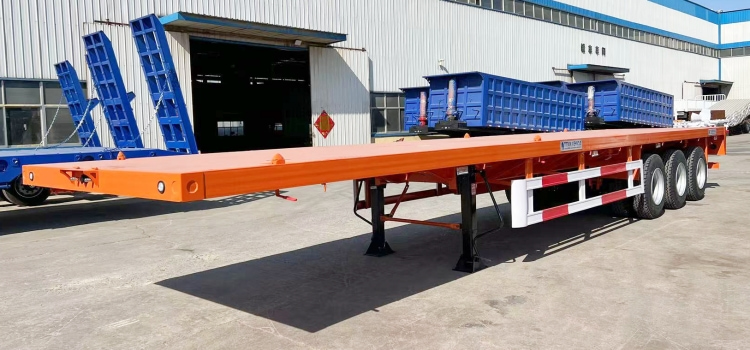 Tri Axle 53 Ft Flatbed Trailer for Sale Near Me in Mauritius