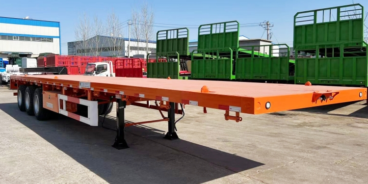 Tri Axle 53 Ft Flatbed Trailer for Sale Near Me in Mauritius
