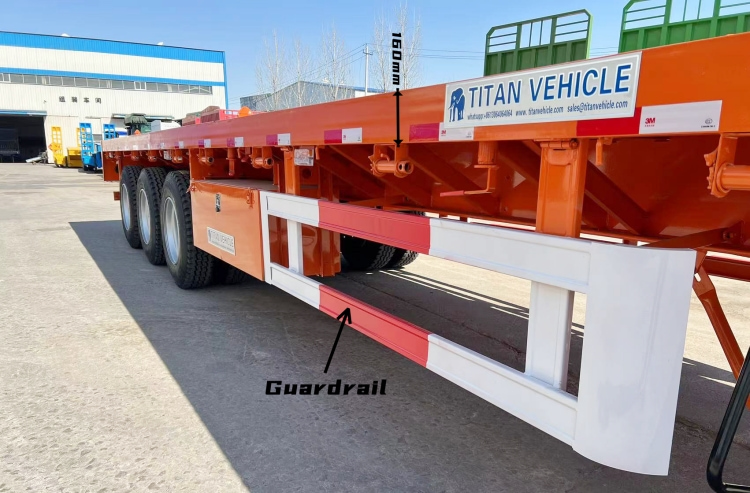 Tri Axle 53 Ft Flatbed Trailer for Sale Near Me in Mauritius