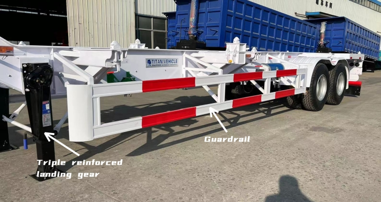 2 Axle Multi Function Gooseneck Container Skeletal Trailer for Sale in Mauritius