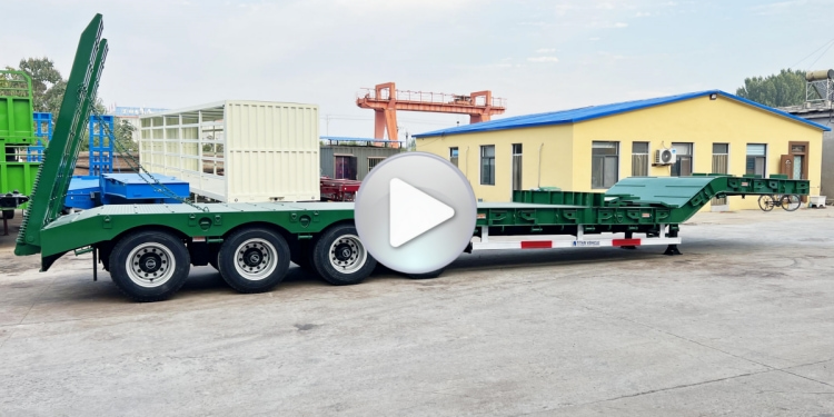 4 Axle 80 Ton Semi Low Bed Trailer Truck for Sale in Mauritius Port Louis