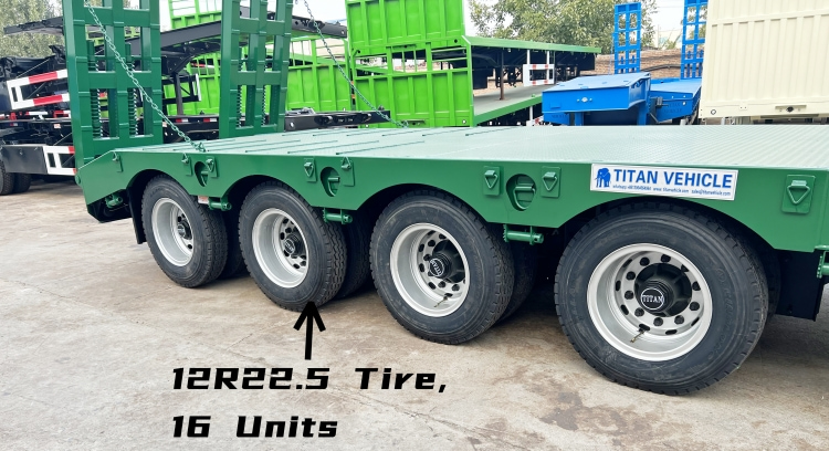 4 Axle 80 Ton Semi Low Bed Trailer Truck for Sale in Mauritius Port Louis