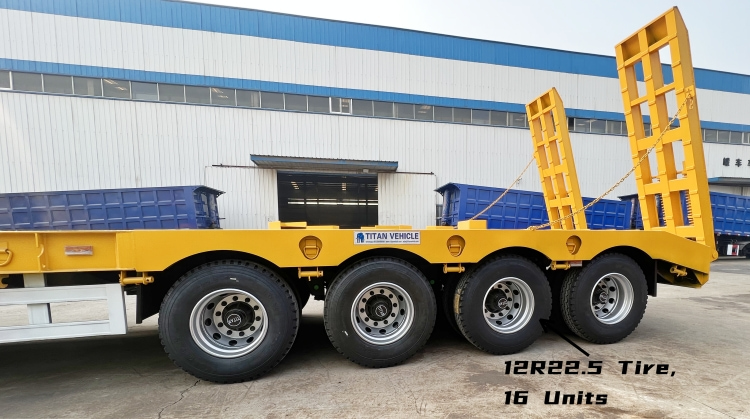 Used 4 Axle 100 Ton Low Loader Trailer for Sale in Mauritius