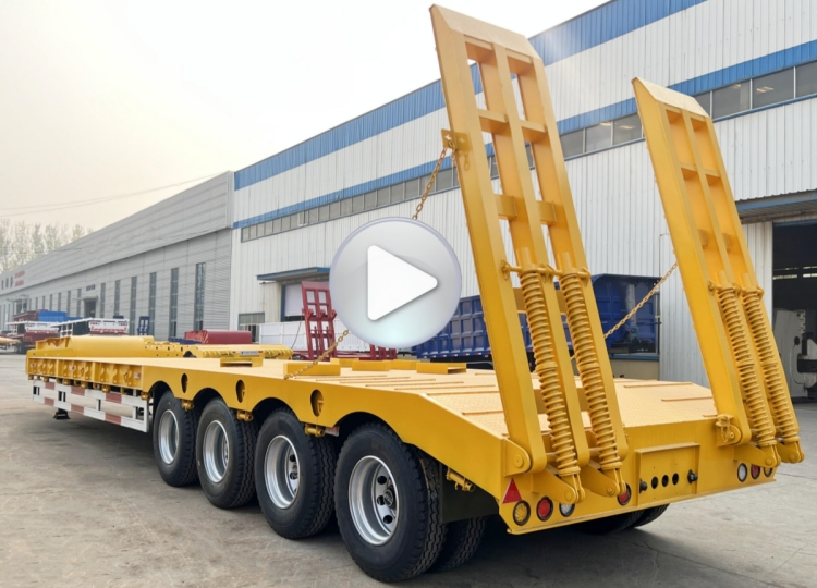 Used 4 Axle 100 Ton Low Loader Trailer for Sale in Mauritius