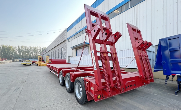 Hydraulic Heavy Duty 3 Line 6 Axles 130 Ton Low Bed Trailer for Sale in Mauritius