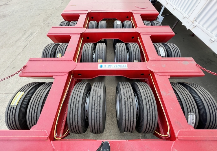 Hydraulic Heavy Duty 3 Line 6 Axles 130 Ton Low Bed Trailer for Sale in Mauritius