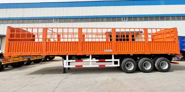 Fence Trailer for Sale in Mauritius | Cargo Fence Semi Trailer | Tri Axle Fence Trailer 50 Tons