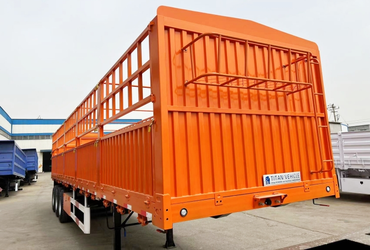 Fence Trailer for Sale in Mauritius | Cargo Fence Semi Trailer | Tri Axle Fence Trailer 50 Tons