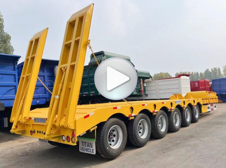 6 Axle 120 Ton Low Bed Trailer Truck | Low Bed Truck Trailer for Sale in Mauritius