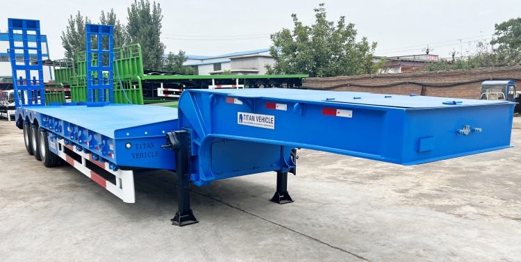 Tri Axle Low Loader Trailer for Sale in Mauritius | Heavy Load Low Loader Truck Trailer