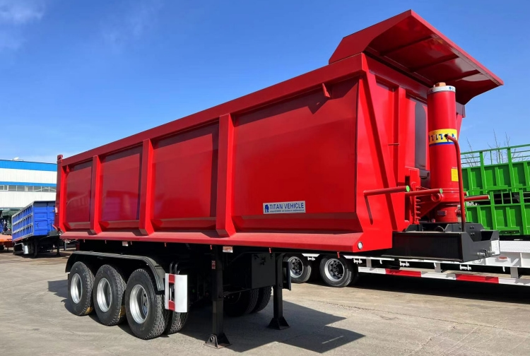 End Dump Trailer for Sale in Mauritius | Hydraulic Dump Trailer | 50t Dump Semi Trailer