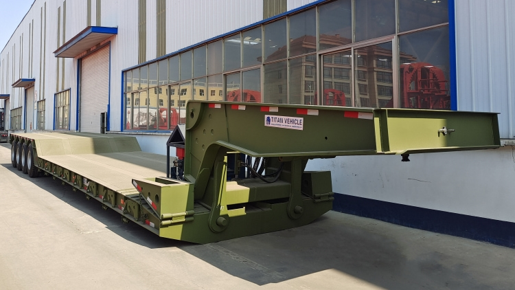 4 Axle 100 Ton Removable Gooseneck Lowboy Trailer for Sale in Mauritius