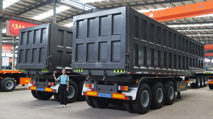 Hydraulic Tipper Trailer for Sale in Mauritius | 45cbm Tipper Semi Trailer for Sale in Port Louis