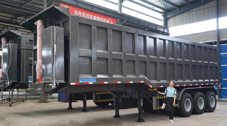 Hydraulic Tipper Trailer for Sale in Mauritius | 45cbm Tipper Semi Trailer for Sale in Port Louis