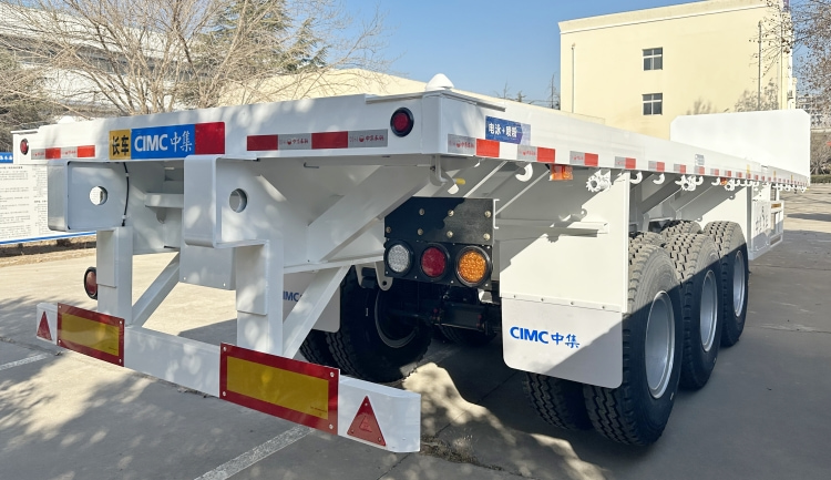 Tri Axle Trailer for Sale in Mauritius | 3 Axle Flatbed Semi Trailer for Sale | CIMC Vehicles