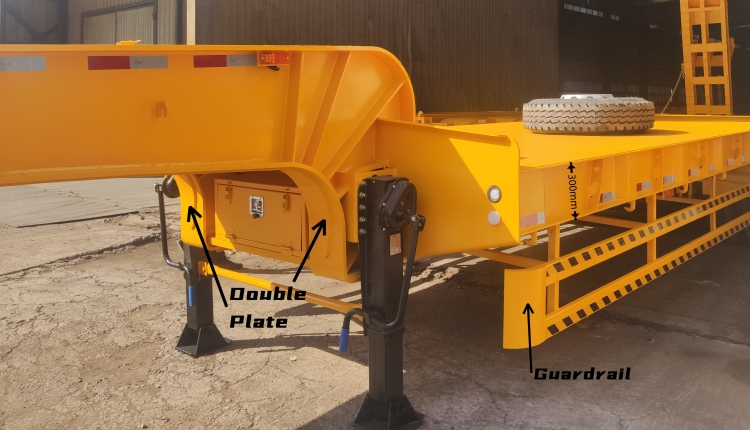 40 Feet Low Bed Trailer Truck for Sale in Mauritius | Excavator Trailer | CIMC China
