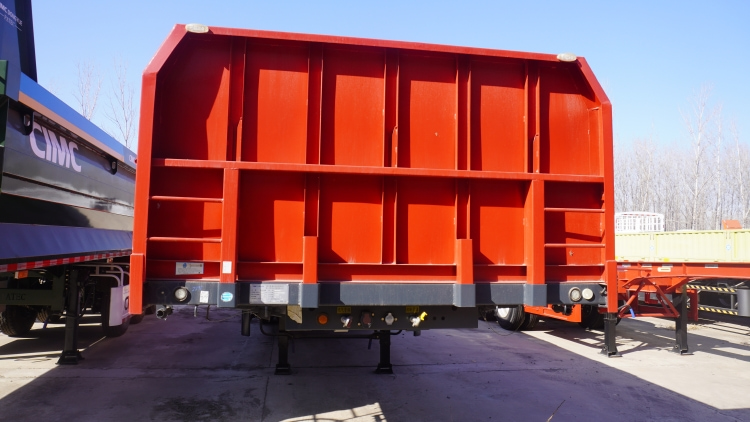 CIMC Tri Axle 40ft Low Flatbed Drop Side Trailers for Sale in Mauritius