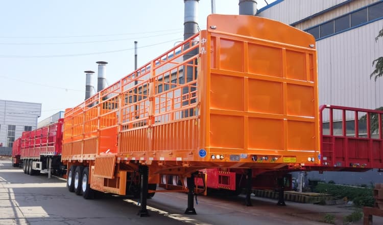 Sugar Cane Trailer for Sale in Mauritius | Animal Transport Cattle Semi Trailer | CIMC Vehicle Group