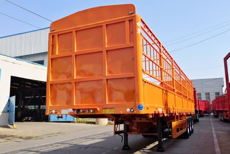Sugar Cane Trailer for Sale in Mauritius | Animal Transport Cattle Semi Trailer | CIMC Vehicle Group