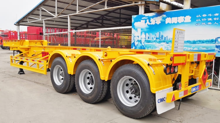 Gooseneck Container Skeletal Trailer for Sale in Mauritius | 12m Skeletal Trailer for Sale | CIMC Vehicle