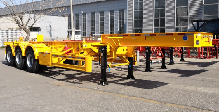 Gooseneck Container Skeletal Trailer for Sale in Mauritius | 12m Skeletal Trailer for Sale | CIMC Vehicle