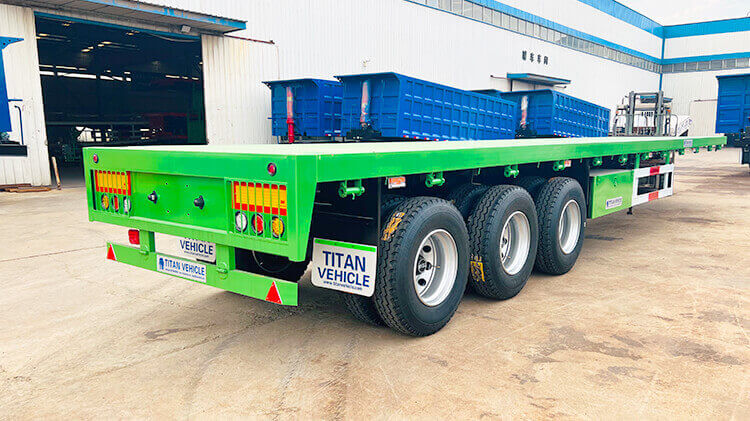 60 Ton Tri Axle Flatbed Semi Trailer for Sale in Mauritius