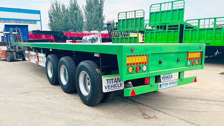 60 Ton Tri Axle Flatbed Semi Trailer for Sale in Mauritius