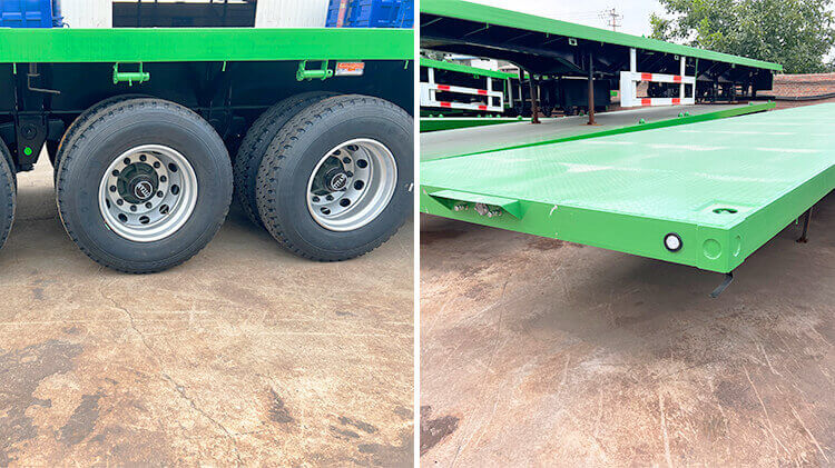 60 Ton Tri Axle Flatbed Semi Trailer for Sale in Mauritius