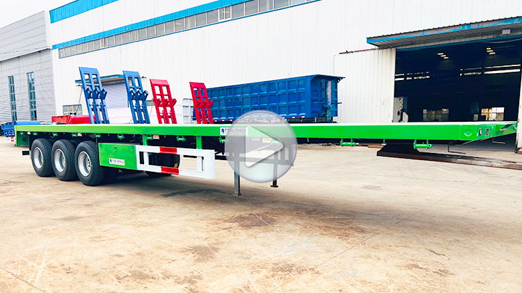 60 Ton Tri Axle Flatbed Semi Trailer for Sale in Mauritius