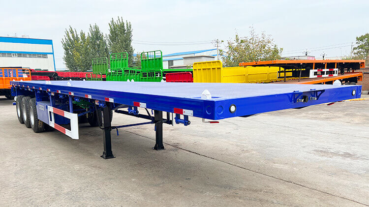 60 Ton 3 Axle Flatbed Semi Trailer for Sale in Mauritius