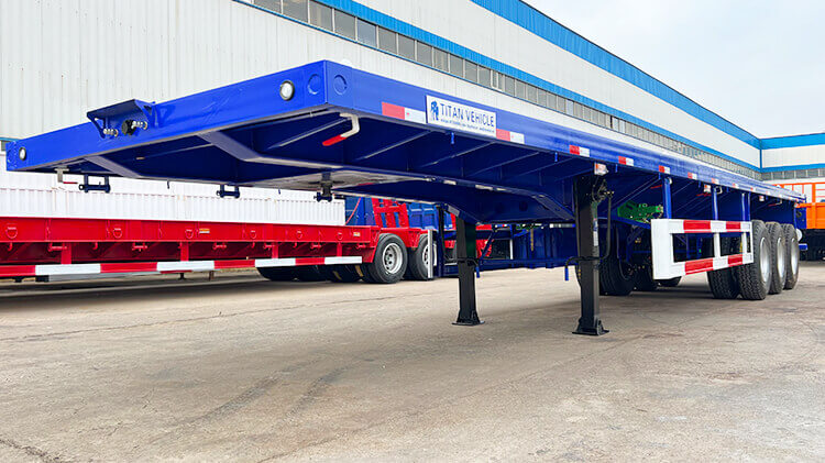 60 Ton 3 Axle Flatbed Semi Trailer for Sale in Mauritius