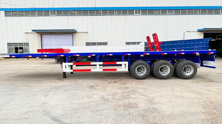 60 Ton 3 Axle Flatbed Semi Trailer for Sale in Mauritius