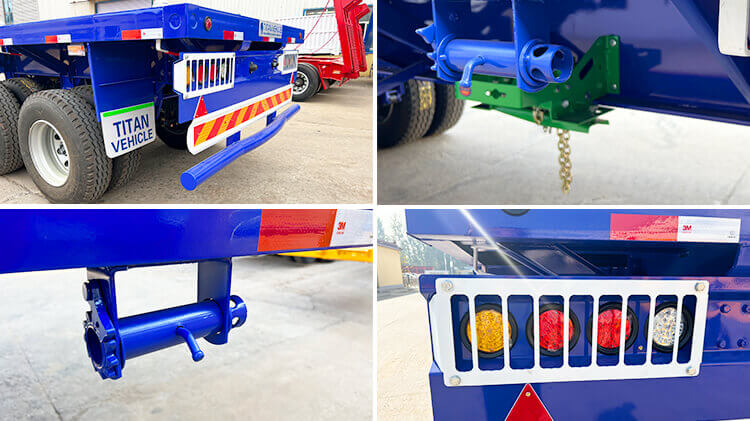 60 Ton 3 Axle Flatbed Semi Trailer for Sale in Mauritius