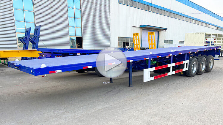 60 Ton 3 Axle Flatbed Semi Trailer for Sale in Mauritius