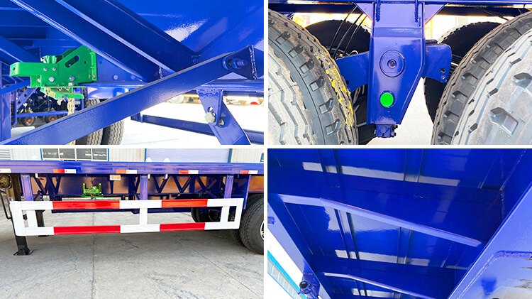 60 Ton 3 Axle Flatbed Semi Trailer for Sale in Mauritius
