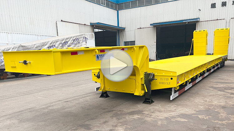 Tri Axle Low Bed Trailer Truck - Low Bed Trailer Price in Mauritius