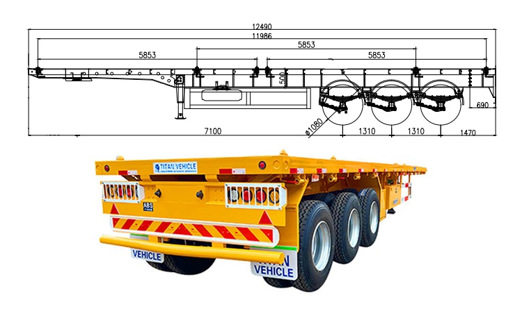 Semi Flatbed Trailer | 40 Foot Flatbed Trailer for Sale in Mauritius