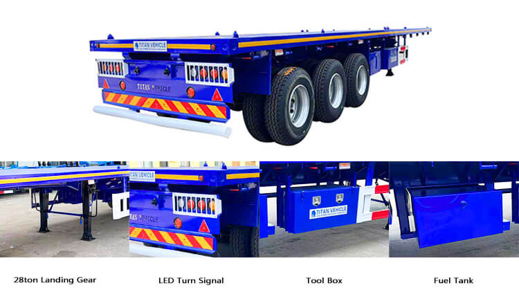40 Feet Flatbed Trailer Trucks | Flatbed Semi Trailer for Sale in Mauritius