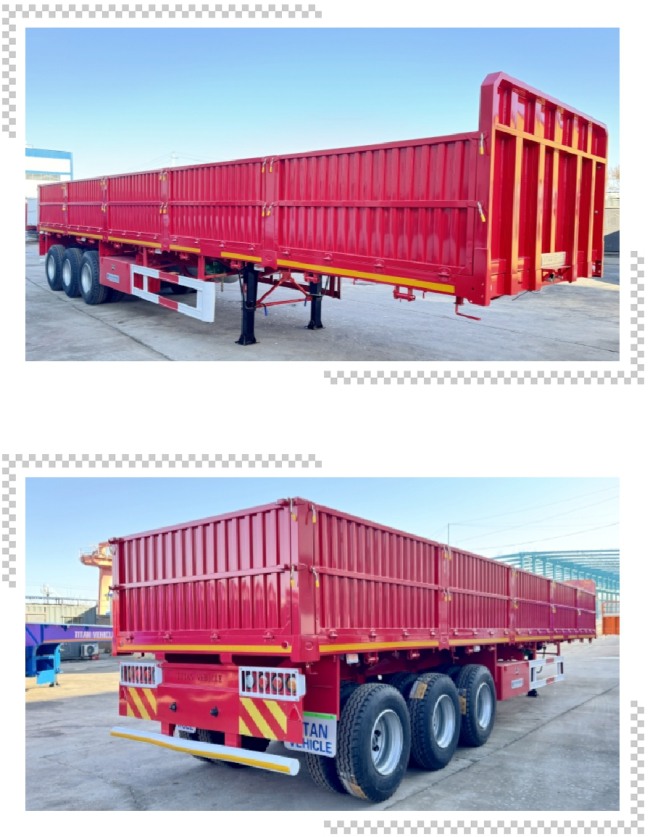3 Axle 60 Ton Sideboard Trailer  Sidewall Trailer in Mauritius