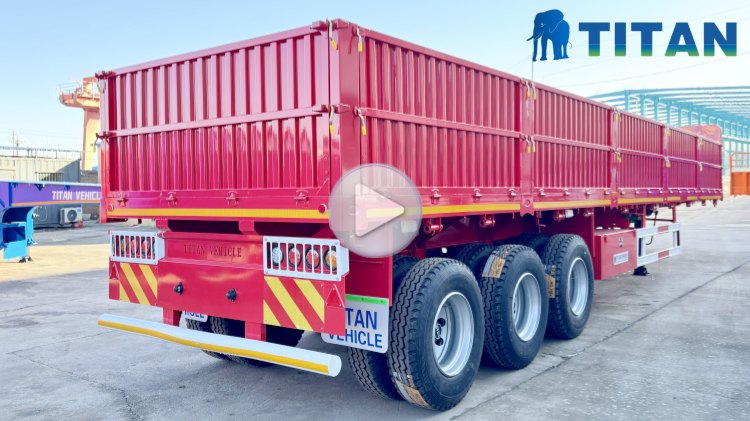 3 Axle 60 Ton Sideboard Trailer  Sidewall Trailer in Mauritius