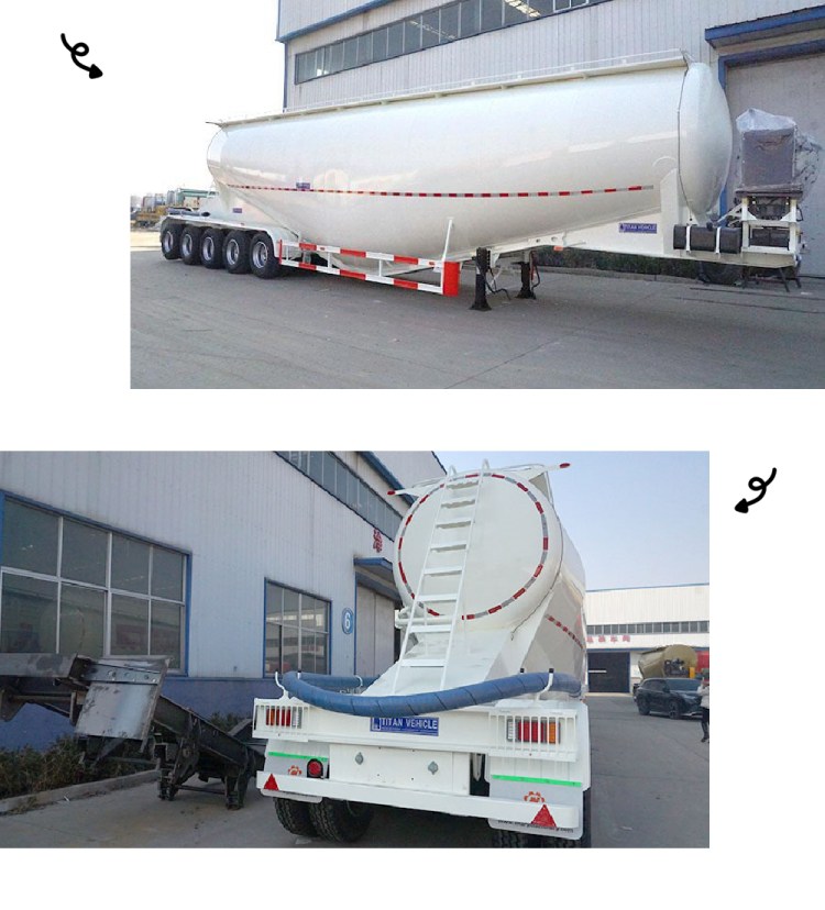 5 Axle 50 CBM Cement Bulker Trailer Price  Cement Bulker Truck in Mauritius