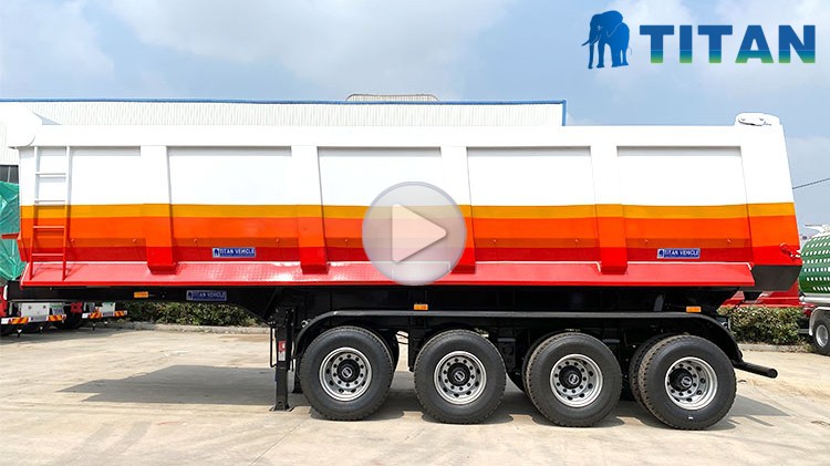 4 Axle 40 Cubic Heavy Duty Dump Semi Trailers in Mauritius