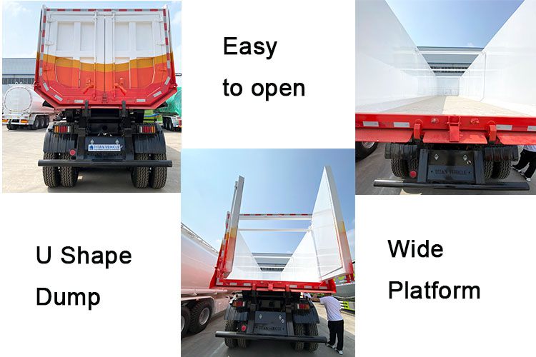 4 Axle 80 Tons Heavy Duty Dump Semi Trailers in Mauritius