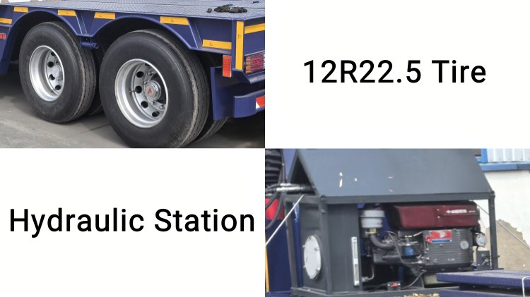 2 Axle 50 Tons Removable Gooseneck Trailer in Mauritius