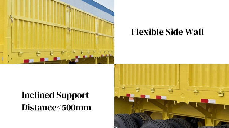 60 Tons Sidewall Trailer with Side Wall in Mauritius