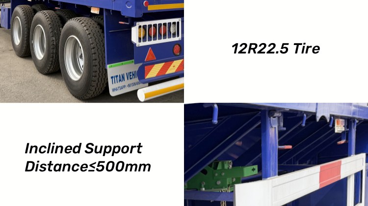 Tri Axle Mining Transport Drop Side Trailer in Mauritius